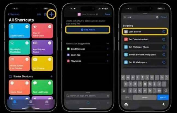 五营苹果14锁屏维修店分享iPhone14升级iOS16.4后如何创建锁屏快捷方式 